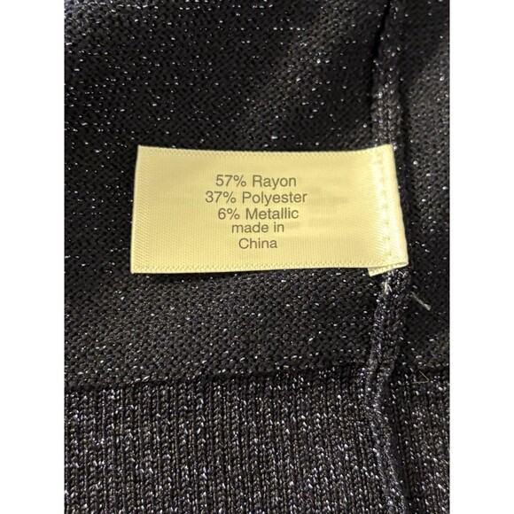 LANE BRYANT Lurex Open Front Modern Cardigan 22/24 Maritime Blue Sparkle Shimmer - Picture 8 of 11